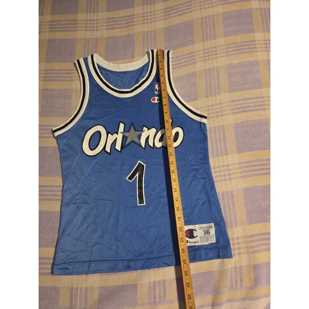 Vintage NBA Orlando Magic Penny Hardaway #1 Champion Jersey Size 36 90s Away - Picture 6 of 9